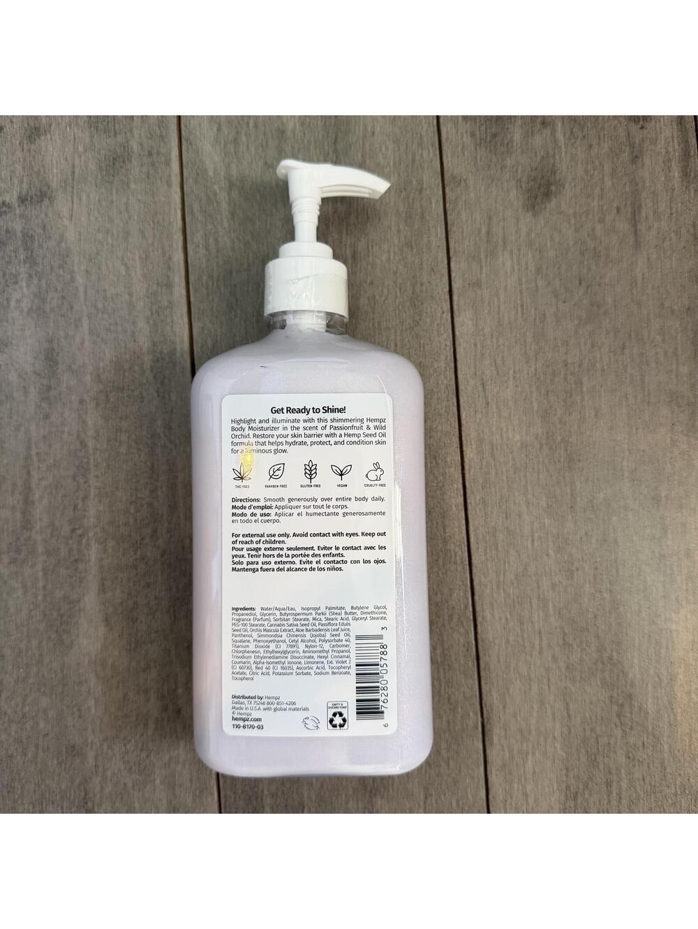 Hempz Stardust Body Moisturizer Passionfruit & Wild Orchid 17 fl oz New - Picture 3 of 3